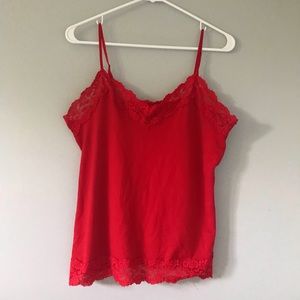 Red Lace Tank top | White House Black Market